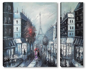 Модульная картина Гармония контрастов. Париж