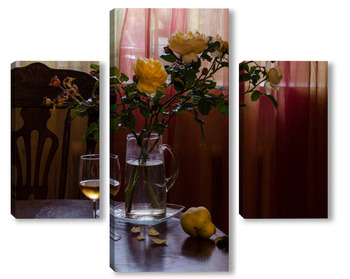 Модульная картина Про жёлтые розы