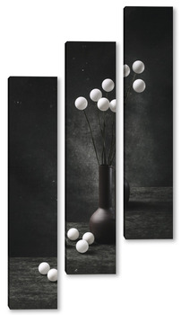 Модульная картина Натюрморт с букетом белых шариков