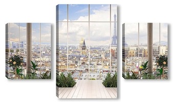 Модульная картина Панорама Парижа