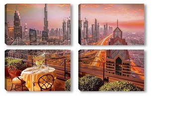 Модульная картина Завораживающий вид Дубаи