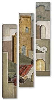 Модульная картина Композиция с архитектурой из Прованса
