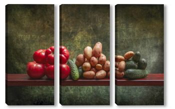 Модульная картина Натюрморт с овощами