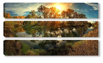 Модульная картина Осенняя панорама