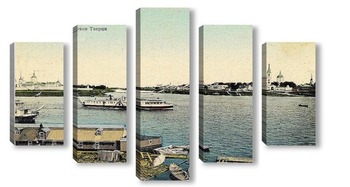 Модульная картина Устье реки Тверцы 1904  –  1909