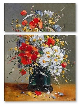 Модульная картина Натюрморт со цветами