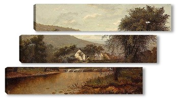 Модульная картина На склоне холма ландшафт, 1866