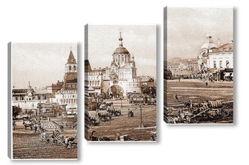 Модульная картина Лубянская площадь на рубеже XIX—XX 