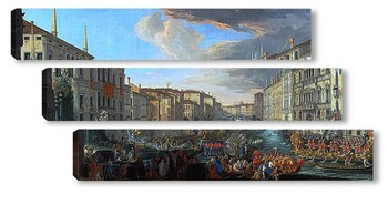 Модульная картина Регата на Большом канале в Венеции в честь короля датского Фридр