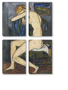 Модульная картина Обнаженная с опущенной головой, 1911