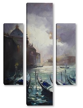 Модульная картина Венеция после дождя