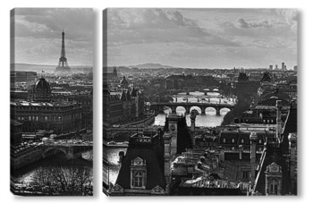Модульная картина Вид на город и Сену,Париж
