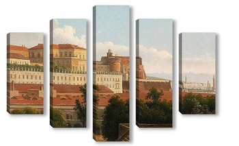 Модульная картина Палаццо Реале и гавань, Неаполь