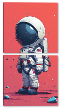Модульная картина Астронавт