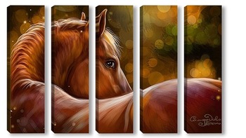 Модульная картина Конь и свет