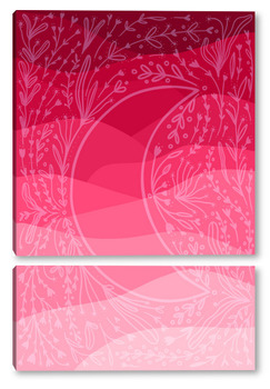 Модульная картина Розовый месяц