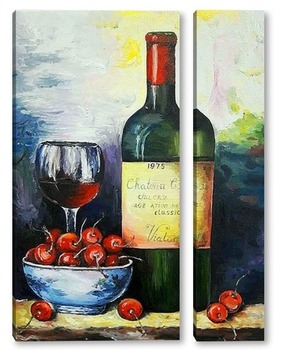 Модульная картина Бокал с вином