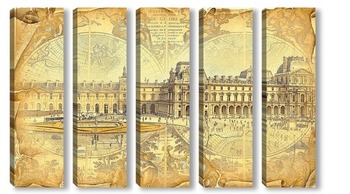 Модульная картина Луврский дворец