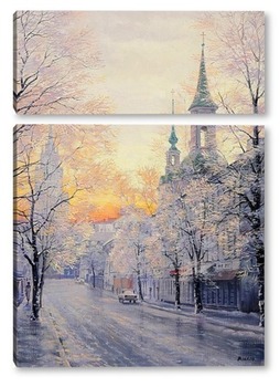 Модульная картина Москва зимняя