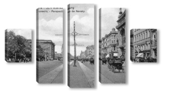 Модульная картина Невский проспект 1907