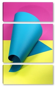 Модульная картина Абстрактный натюрморт из листов цветной бумаги