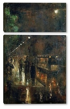 Модульная картина Ночные огни Берлина, 1919
