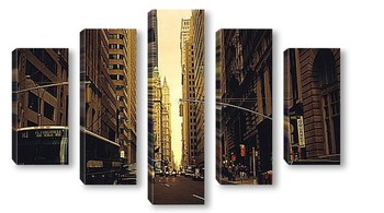 Модульная картина Улица Матхэттена.