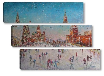 Модульная картина Круглова Светлана. "Ёлка на Красной площади"