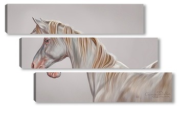 Модульная картина Белый конь