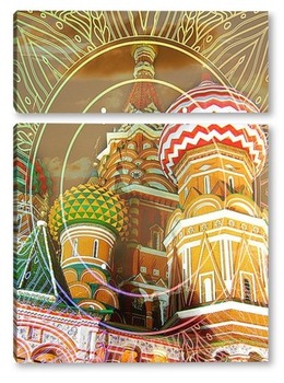 Модульная картина Храм Василия Блаженного