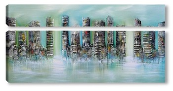 Модульная картина Skyline city