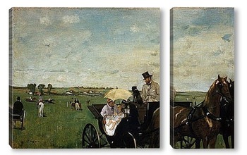 Модульная картина На загородных скачках.1872