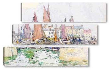 Модульная картина Лодки с моллюсками