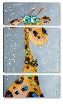 Модульная картина Влюбленный жирафчик