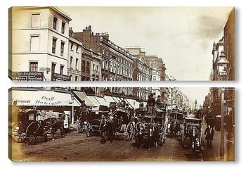 Модульная картина Оксфордская улица, Лондон, 1880-1890