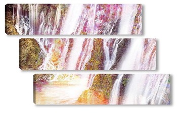Модульная картина Горные водопады