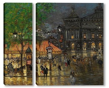 Модульная картина Площадь Оперы, Париж