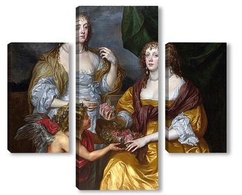 Модульная картина Портрет дамы Элизабет Тимблби и  Дороти виконтесса Андовер