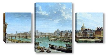 Модульная картина Вид Парижа с островом Ситэ