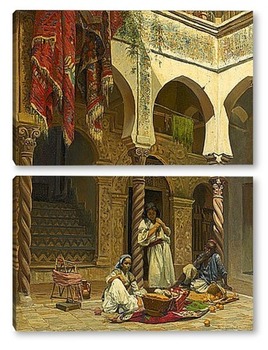 Модульная картина Интерьер мавританского дома