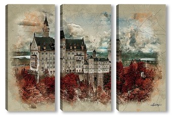 Модульная картина Замок Нойшванштайн, Германия