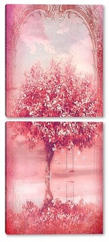 Модульная картина Романтичное дерево