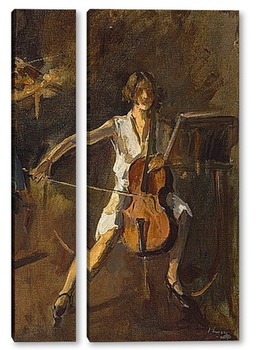 Модульная картина Игра на виолончели 