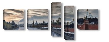 Модульная картина Зимняя Москва