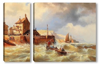 Модульная картина Бурные моря от Малого порта