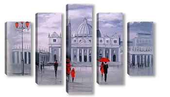 Модульная картина Прогулка в Риме