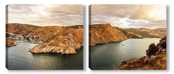 Модульная картина Панорама Балаклавской бухты