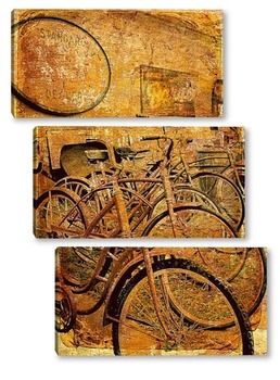 Модульная картина Ретро велосипеды