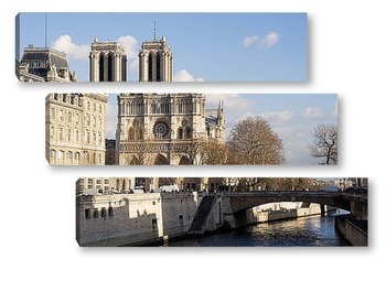 Модульная картина Географическое и духовное «сердце» французской столицы