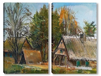Модульная картина Польская деревня